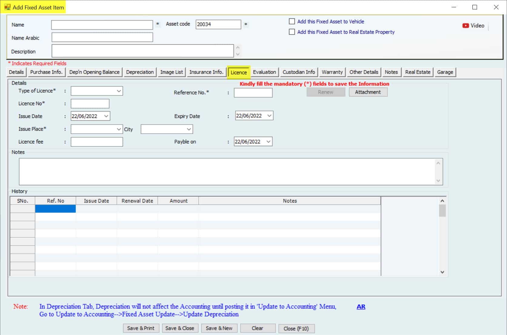 Fixed Assets Profile 4